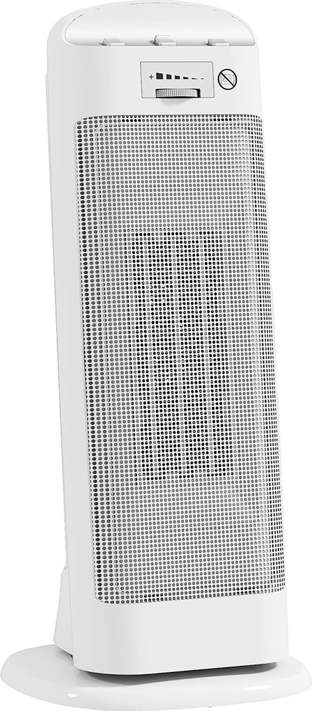 HOMCOM Sobă Electrică Ceramică 2000W, 4 Moduri și Încălzire Reglabilă, Oscilație 55°, Alb | Aosom Romania
