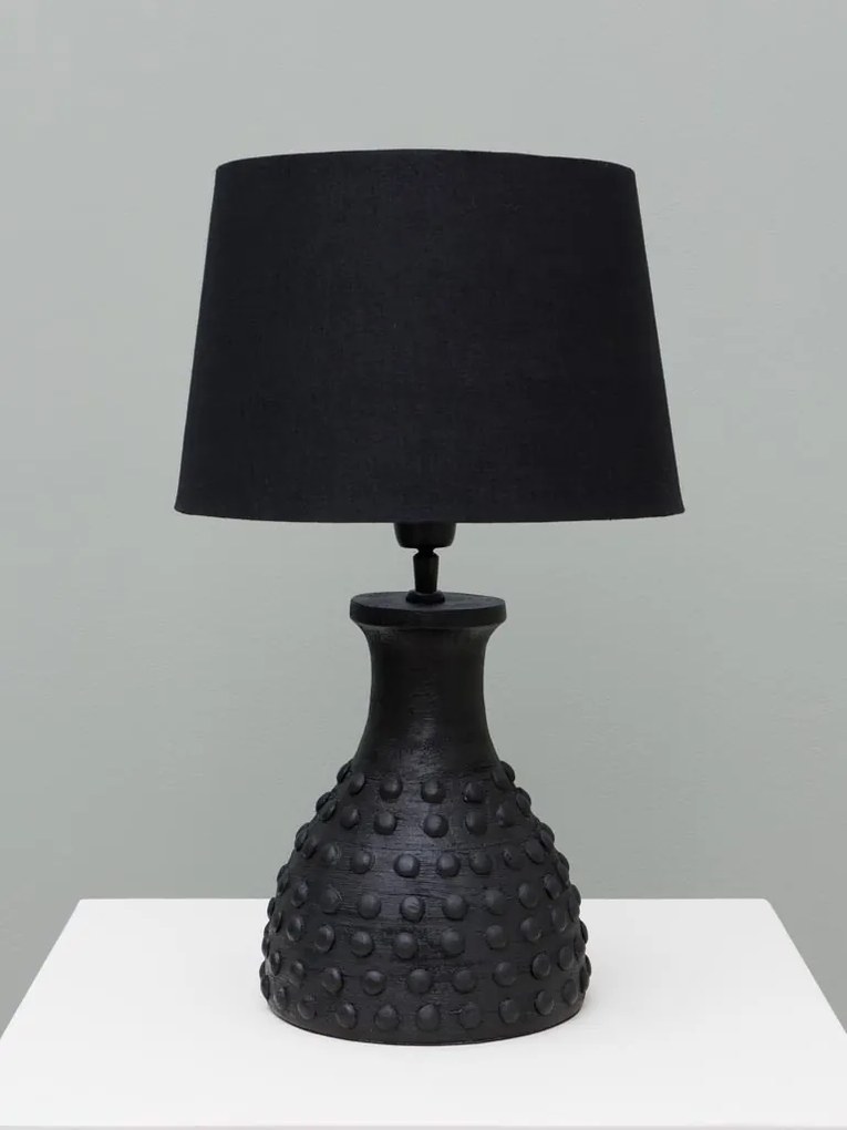 Lampa de masa, cu abajur din in, Circa