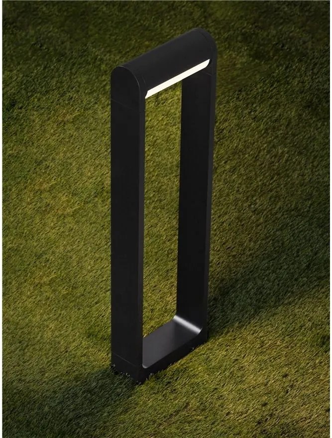 Stalp exterior LED 2700K IP65 Rox negru, H-60cm