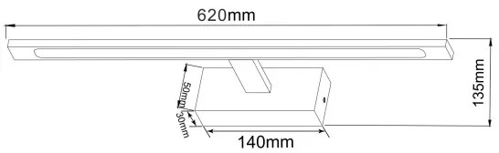 Aplică LED pentru oglindă Zuma Line W89443-20W-GD ALTER LED/20W/230V IP44 auriu