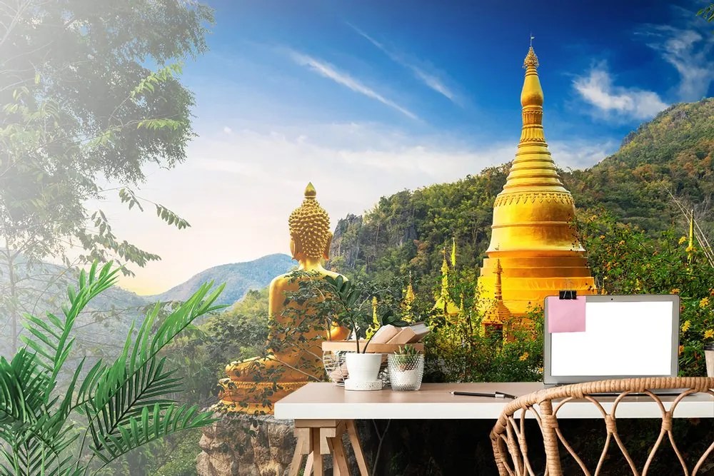Tapet vedere la Buddha de aur