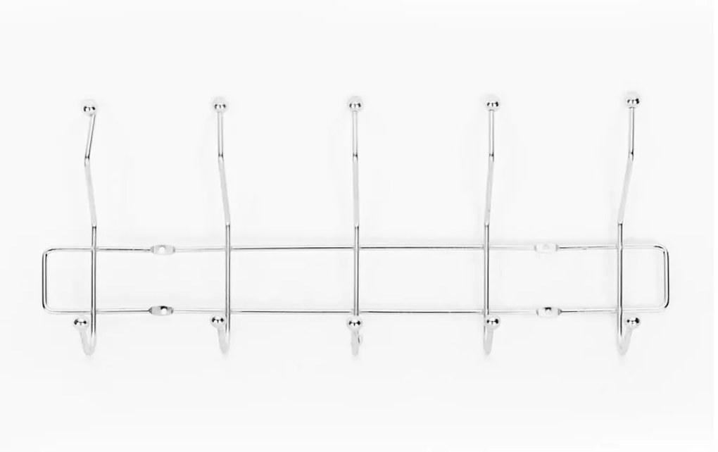 Cuier metalic cu 10 agatatori, cromat, 39 cm