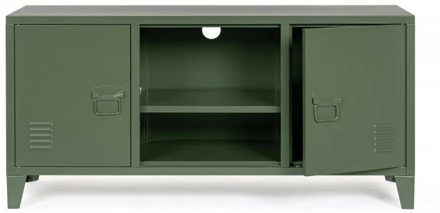 Comoda TV verde din metal, 120,5x40x58,5 cm, Cambridge Bizzotto