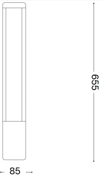 Lampă LED de exterior Ideal Lux TIFONE LED/8,5W/230V 65,5 cm IP65 antracit