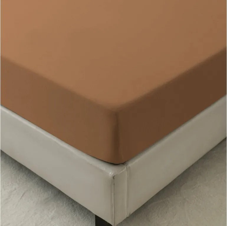 Cearsaf din microfibra MICROVELLE maro 90x200 cm