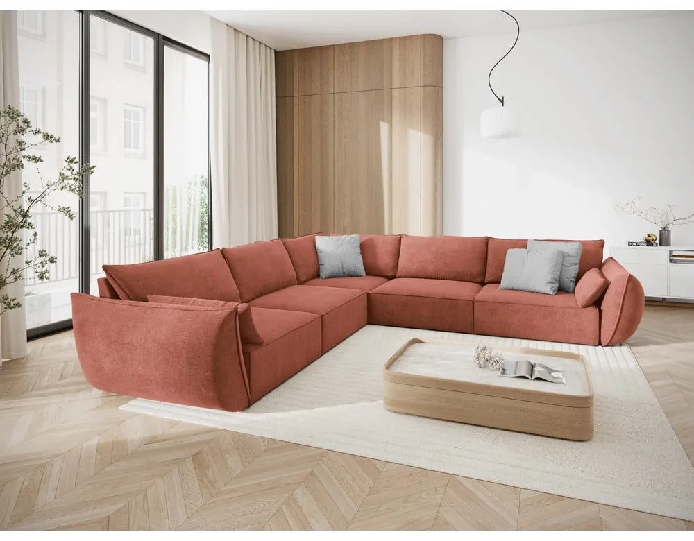 Colțar roșu (cu colț variabil) Vanda – Mazzini Sofas
