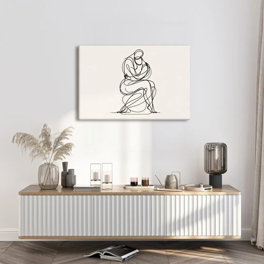 Tablou desen minimalist al unei figuri