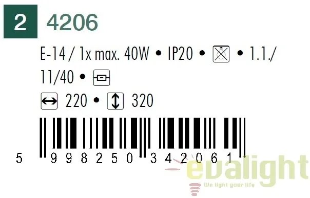 Lampa moderna / Veioza de birou, Patric 4206 RX