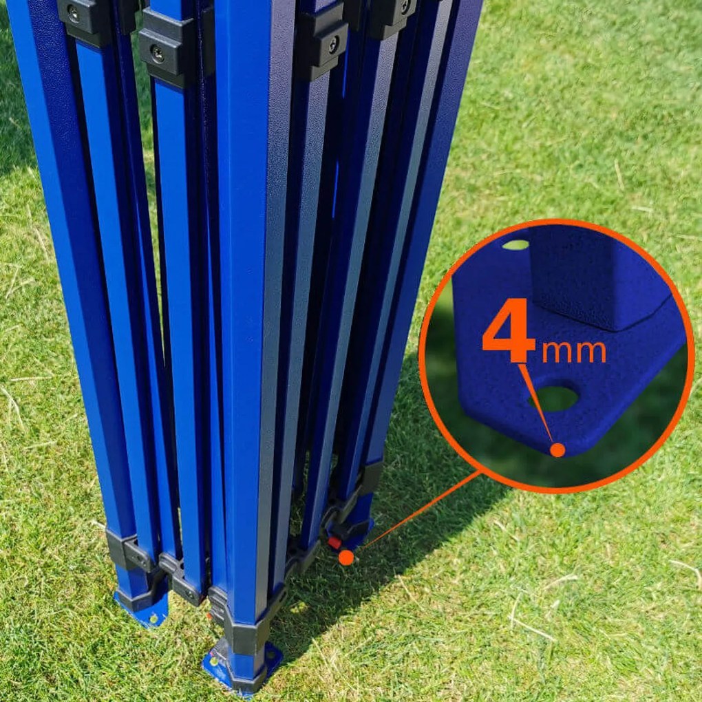 Cort de vânzare 3x4,5 m cu 3 pereți | Asamblare rapidă, 12,5 m² - cu 3 pereți - Bej