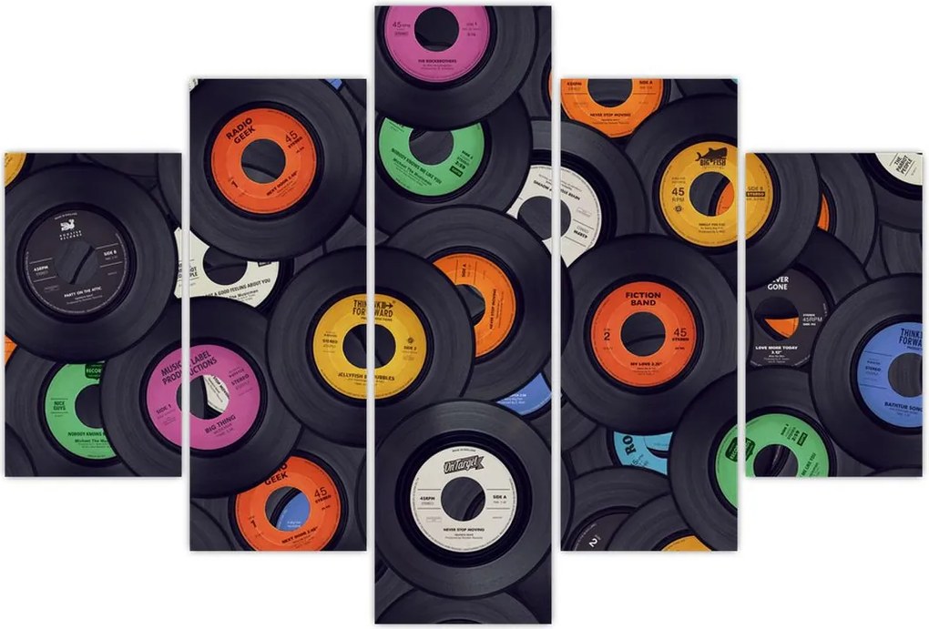 Tablou - plăci de gramofon (150x105 cm)