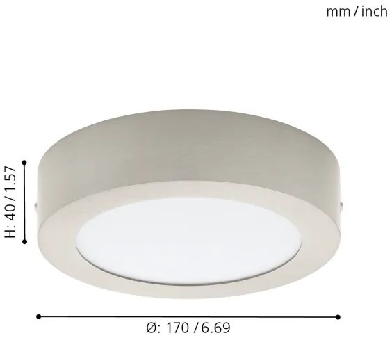 Eglo 94523 - Plafonieră LED FUEVA 1, 10,9 W, 230 V