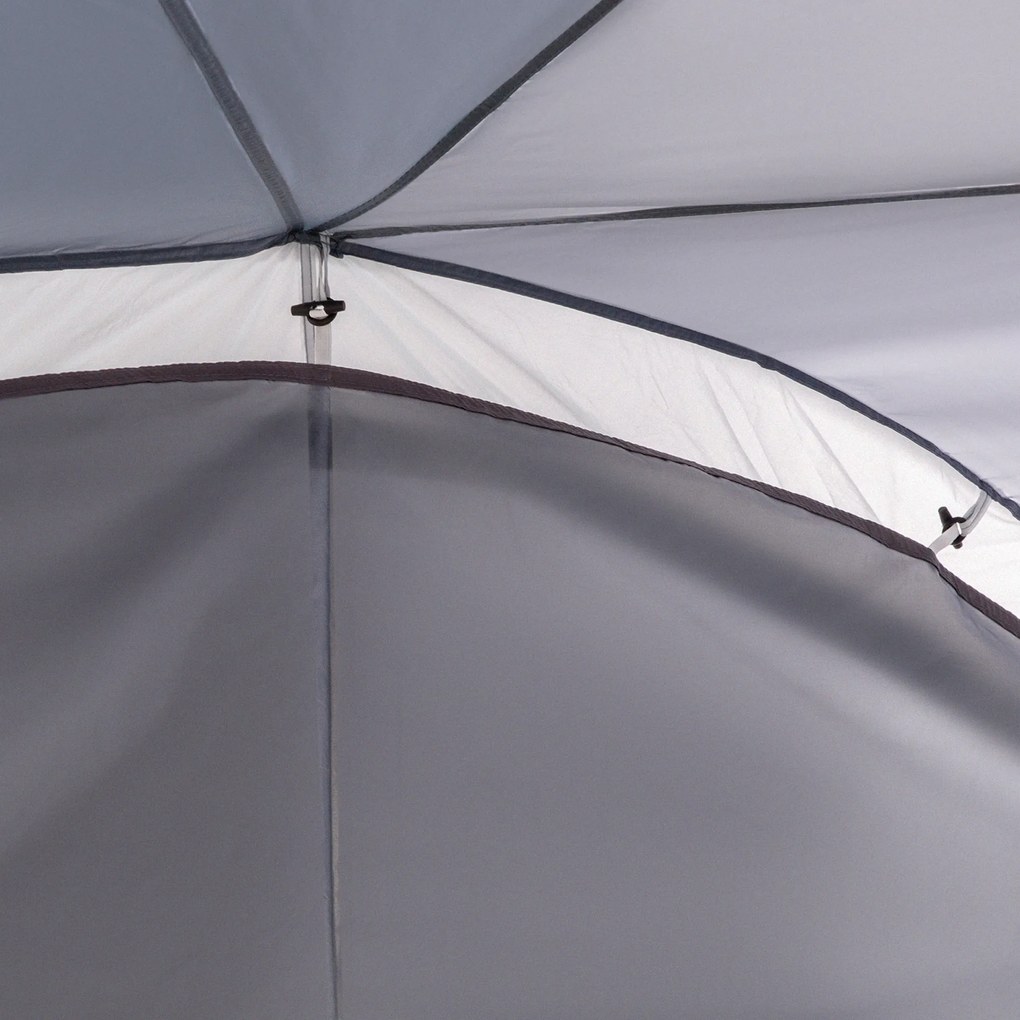 Outsunny Cort de camping tip dôme familial pentru 6-8 persoane cu 4 uși cu plasă de zippé, material Oxford și cârlig pentru lampă | Aosom Romania