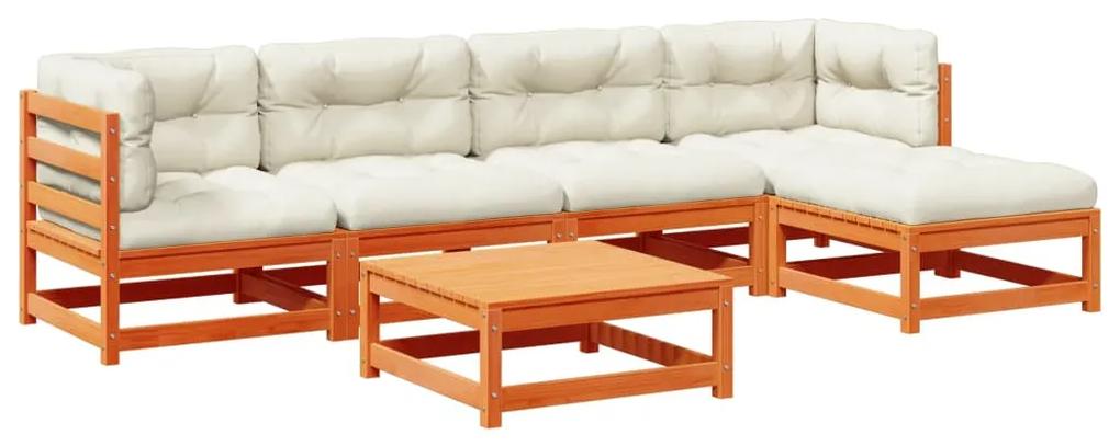 3299402 vidaXL Set mobilier de grădină cu perne, 6 piese, lemn masiv de pin