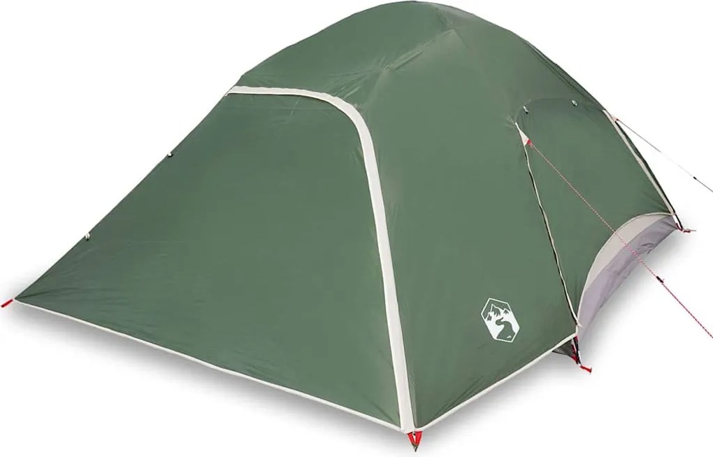 vidaXL Cort de camping cupolă pentru 6 persoane, verde, impermeabil