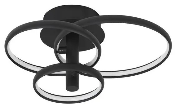 Lustra LED aplicata design modern circular ajustabil EMIL negru NVL-9349063