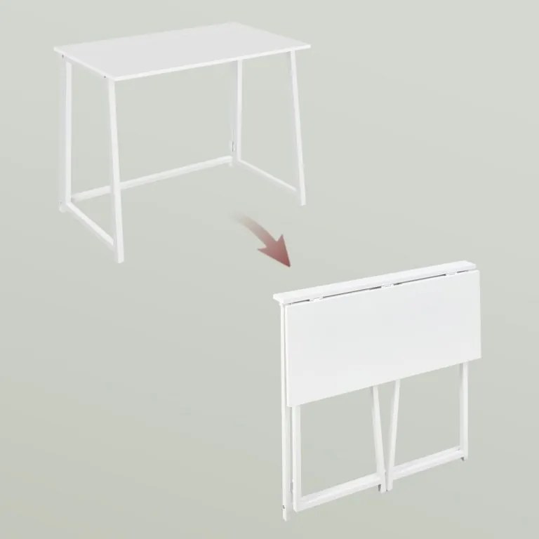 Set pentru birou ZARIMO masa 80x40 cm, alb + scaun AVOLA VELVET, mentoliu