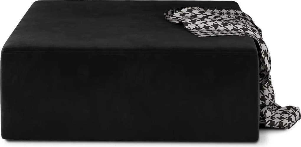 Taburet lemn masiv Sancho Patrat Negru, 83 × 83 × 42 cm