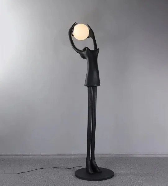 Immax 08812XL - Lampă de podea SILUETTE 1xE27/25W/230V 210 cm Human Girl