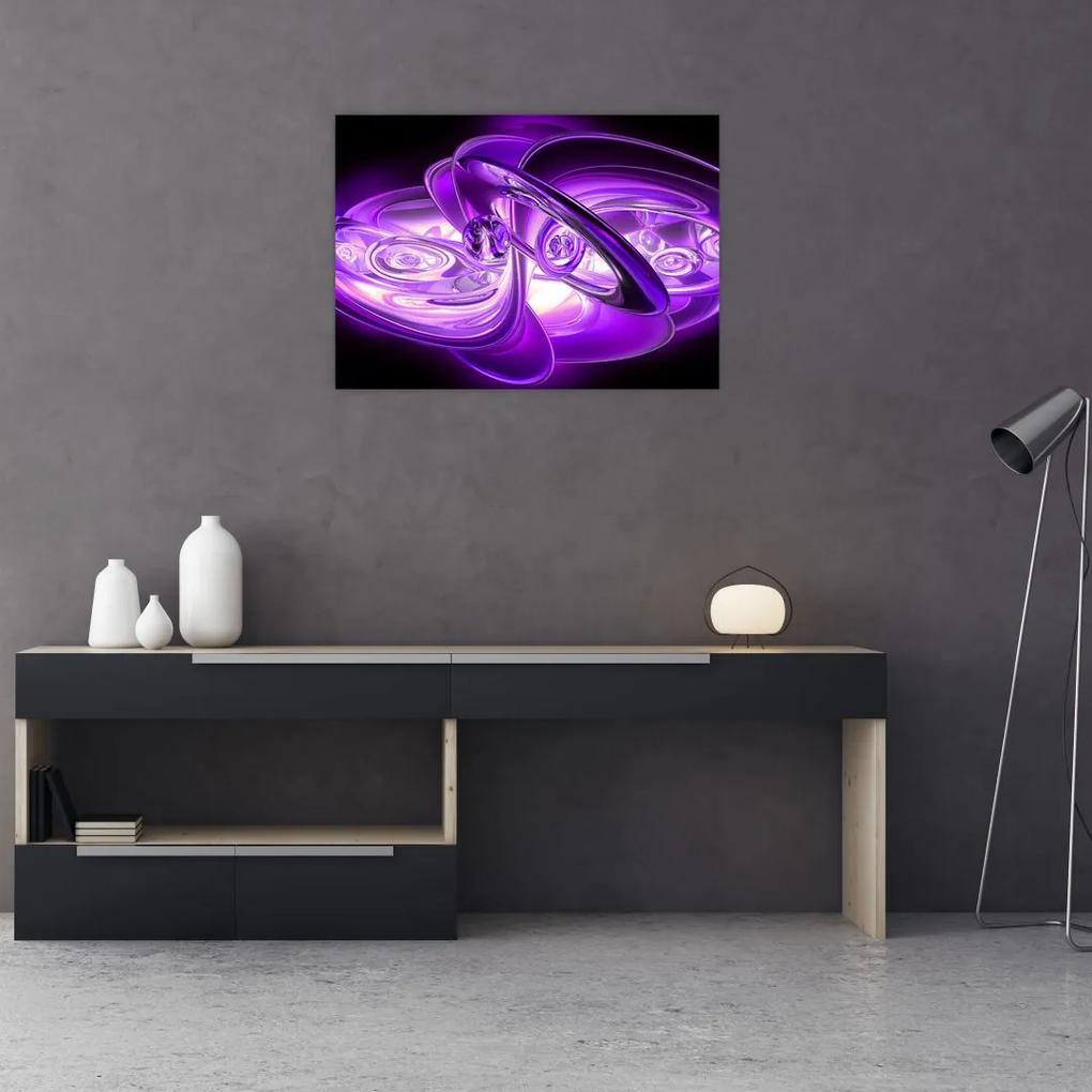 Tablou fractalilor în violet (70x50 cm), în 40 de alte dimensiuni noi