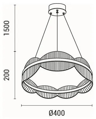 Lustră LED pe cablu LED/48W/230V 3000K