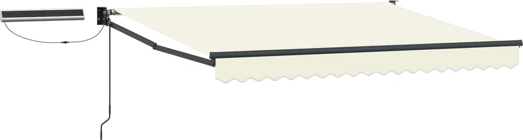 vidaXL Cort electric retractabil Crem 2,5 x 2 m