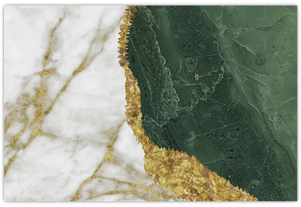 Tablou - Marmură verde N⁰3 (90x60 cm)