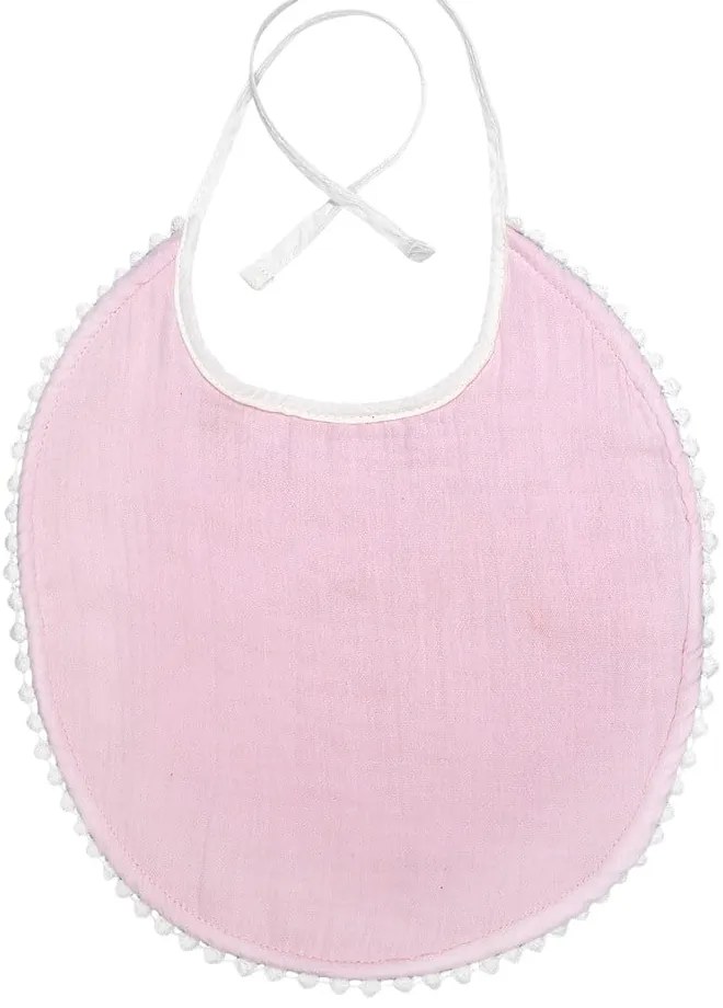 Bavețică din muselină Kindsgut London, roz