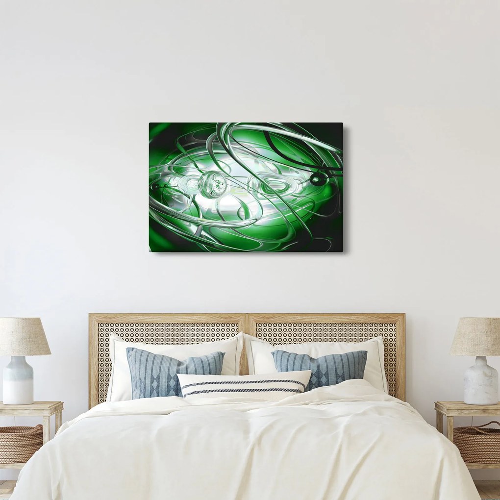 Tabloul abstract verde (90x60 cm)
