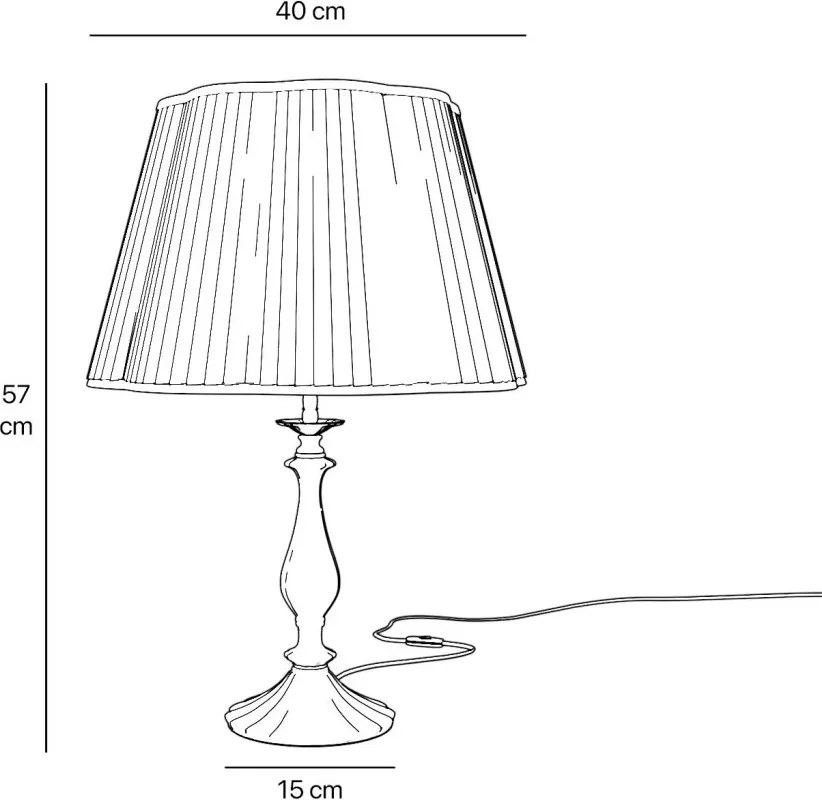 Veioza, Lampa de masa din alama stil clasic Petalo