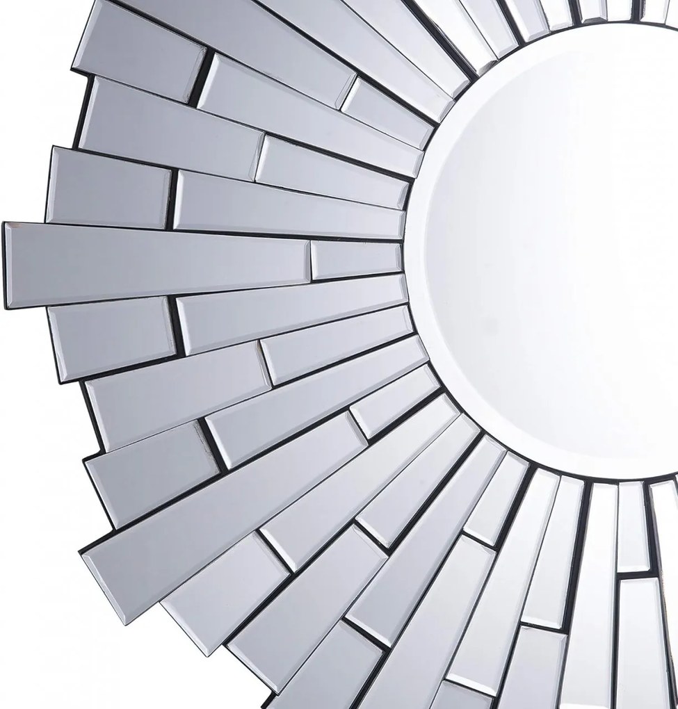 OGG206 - Oglinda ornamentala 70 cm, pentru perete, dormitor, living - Argintie