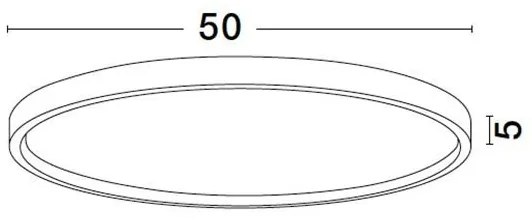 Plafoniera LED design slim ISTOS negru D-50cm