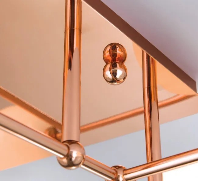 Plafoniera, Lustra aplicata tavan design modern PIPES, copper