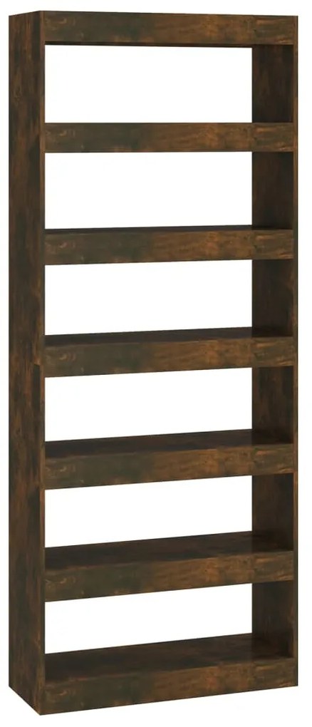 813626 vidaXL Bibliotecă/Separator cameră, stejar afumat, 80x30x198 cm, PAL