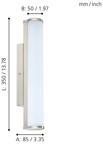 Aplică LED pentru baie Eglo 94715 CALNOVA 1xLED/8W/230V IP44