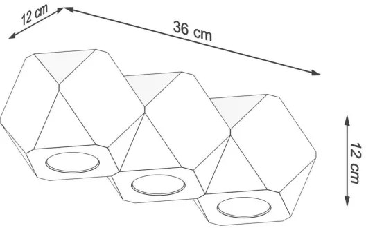 Plafonieră WOODY 3xGU10/40W/230V Sollux SL.1010