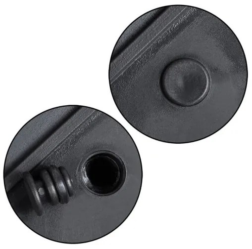 Deuba Ghiveci cu flori - 95 x 27 x 60 cm - negru
