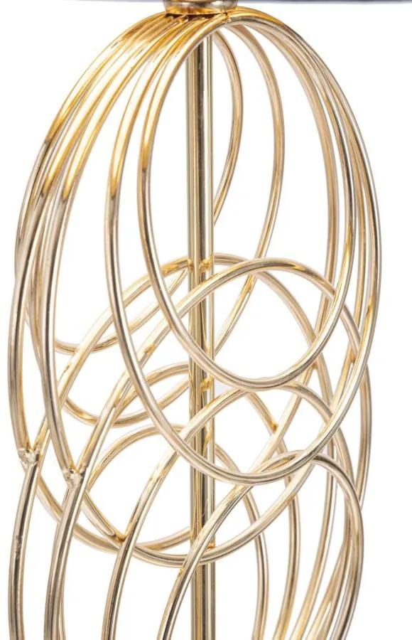 Lampadar auriu/negru din metal, Soclu E27 Max 40W, ∅ 33 cm, Circly Mauro Ferretti