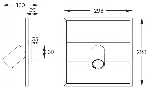 Plafoniera LED, Design Geometric, Lemn, 1xGU10, KORDA