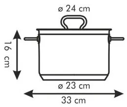 Oală cu capac Tescoma HOME PROFI, 24 cm