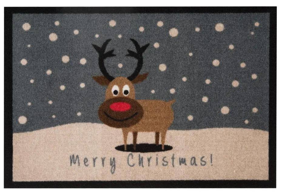 Covoraș intrare Hanse Home Merry Christmas Reindeer, 40x60 cm