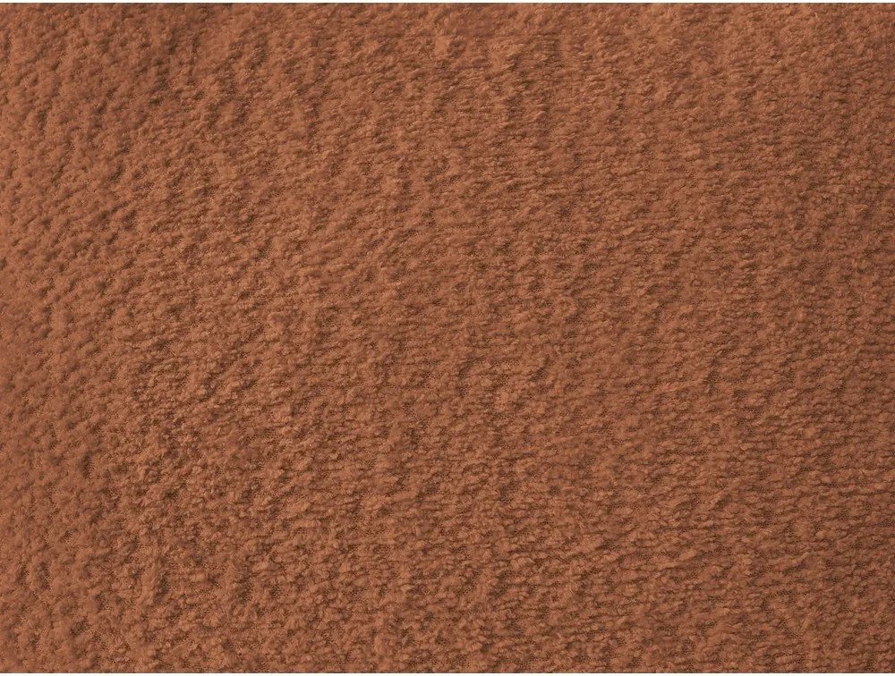 Colțar portocaliu extensibil/cu spațiu de depozitare cu tapițerie din țesătură bouclé (cu colț pe partea dreaptă/cu șezlong) Montaigne – Bobochic Paris