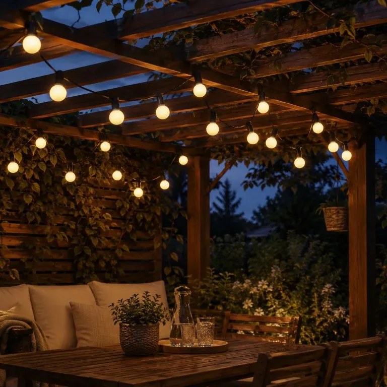 Iluminat pentru petrecere în grădină exterior,20 LED,albcald