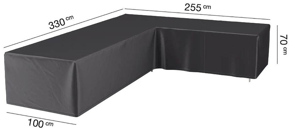 Husa mobilier gradina AeroCover pentru coltar, 330x255x100/70 cm, forma L, dreapta, antracit