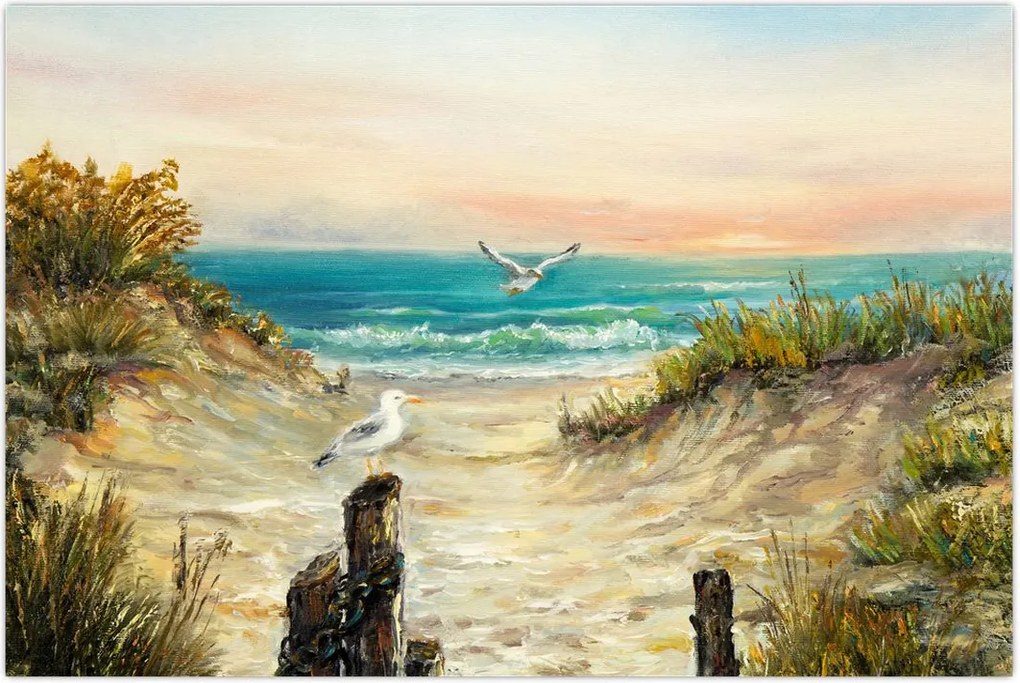 Tablou - Plaja cu nisip (90x60 cm)