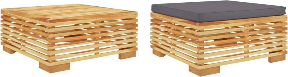 vidaXL Set mobilier de grădină, 2 piese, lemn masiv de tec