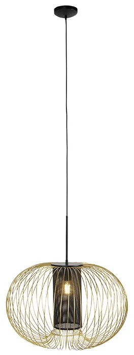 Lampă pendant de design aurie cu negru 60 cm - Marnie