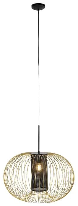 Lampă suspendată design auriu cu negru 60 cm - Marnie