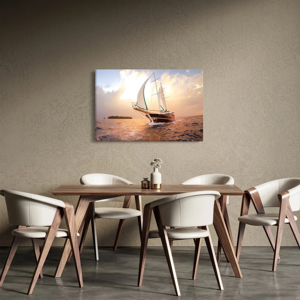 Tablou cu iaht (90x60 cm)