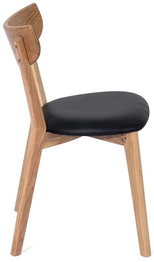 Scaun de sufragerie din stejar cu șezut negru Arch - Bonami Selection