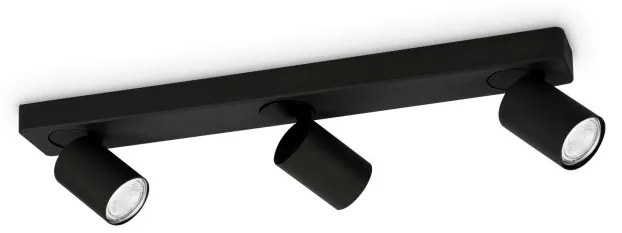 Plafoniera cu 3 spoturi directionabile RUDY PL3 NERO 229058 IDL